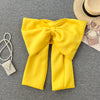 Women Hotsweet Sleeveless Sexy Zipper Chic Three-dimensional Butterfly Bow Slim Strapless Tank Top High Street Autumn Clothing