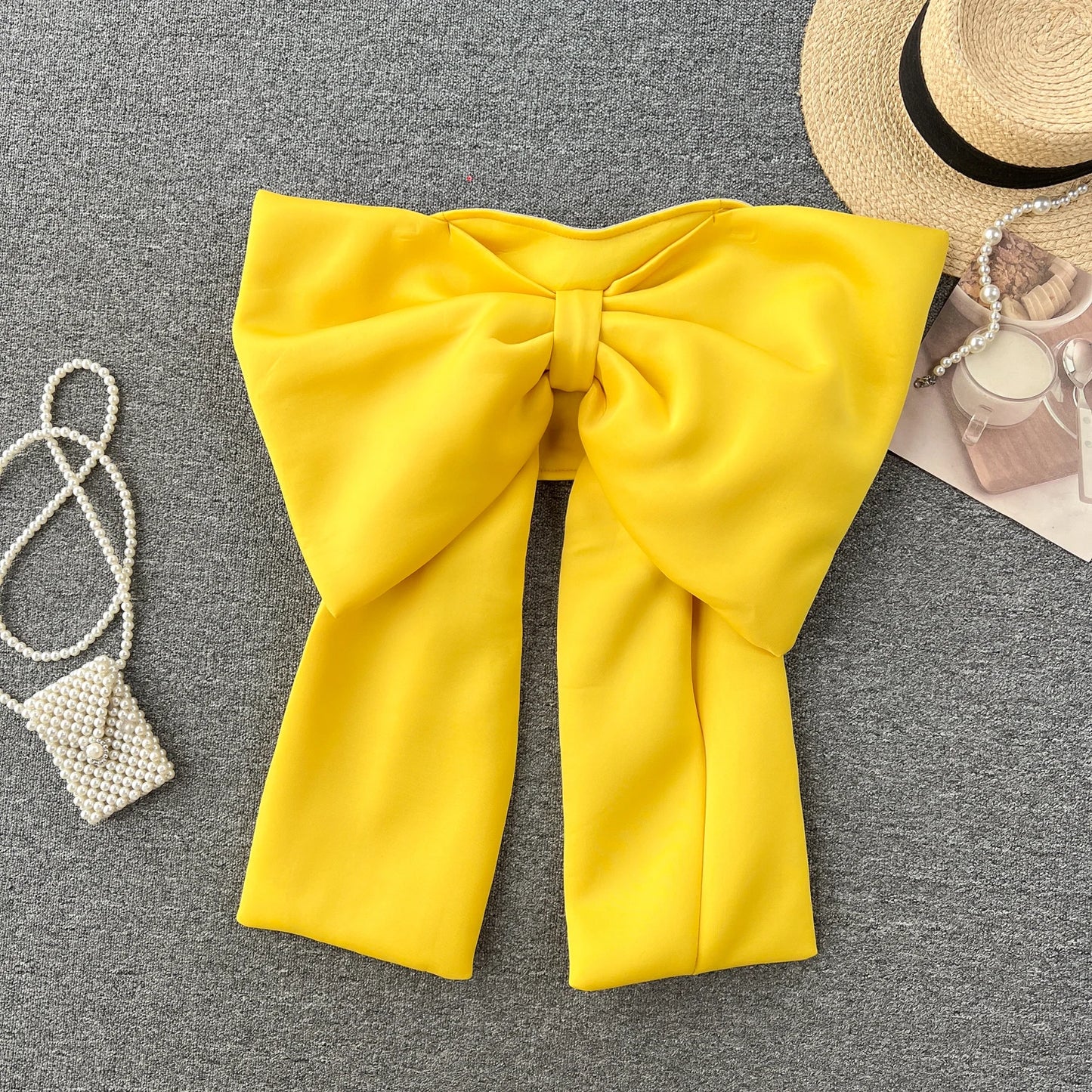 Women Hotsweet Sleeveless Sexy Zipper Chic Three-dimensional Butterfly Bow Slim Strapless Tank Top High Street Autumn Clothing