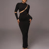 Articat-Women's Split Long Sleeve Midi Dress, Sexy Hollow Out, Split, Irregular, Irregular, Party, Club, Evening