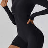 Summer Zipper Workout Jumpsuit Sports Overalls Women Gym Clothing Running Fitness Suits Gym Tracksuit Short Sportswear Yoga Set
