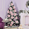 5 Stück 14,5 cm Glitzer künstliche Weihnachtsblumen fröhliche Weihnachtsbaumdekoration Neujahrsornamente gefälschte Blumen Weihnachten Natal
