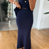 Elegant Knit Vest Suits Women Solid Single Breasted O-neck Sleeveless Slim Waistcoat Bodycon Midi Skirts 2025 Spring Lady Outfit