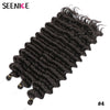 Deep Wavy Twist Synthetische Häkelhaare Afro Lockiges Haar Afrikanische Häkelzöpfe Ombre Blonde Flechthaarverlängerungen für Frauen