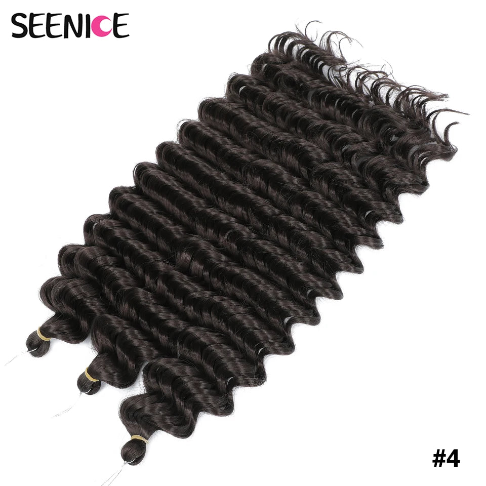Deep Wavy Twist Synthetische Häkelhaare Afro Lockiges Haar Afrikanische Häkelzöpfe Ombre Blonde Flechthaarverlängerungen für Frauen