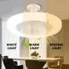 Ceiling Fan with Lighting Lamp Converter Base with Remote Control Ceiling Fan Lamp for Bedroom Living Home Silent 3 Speed