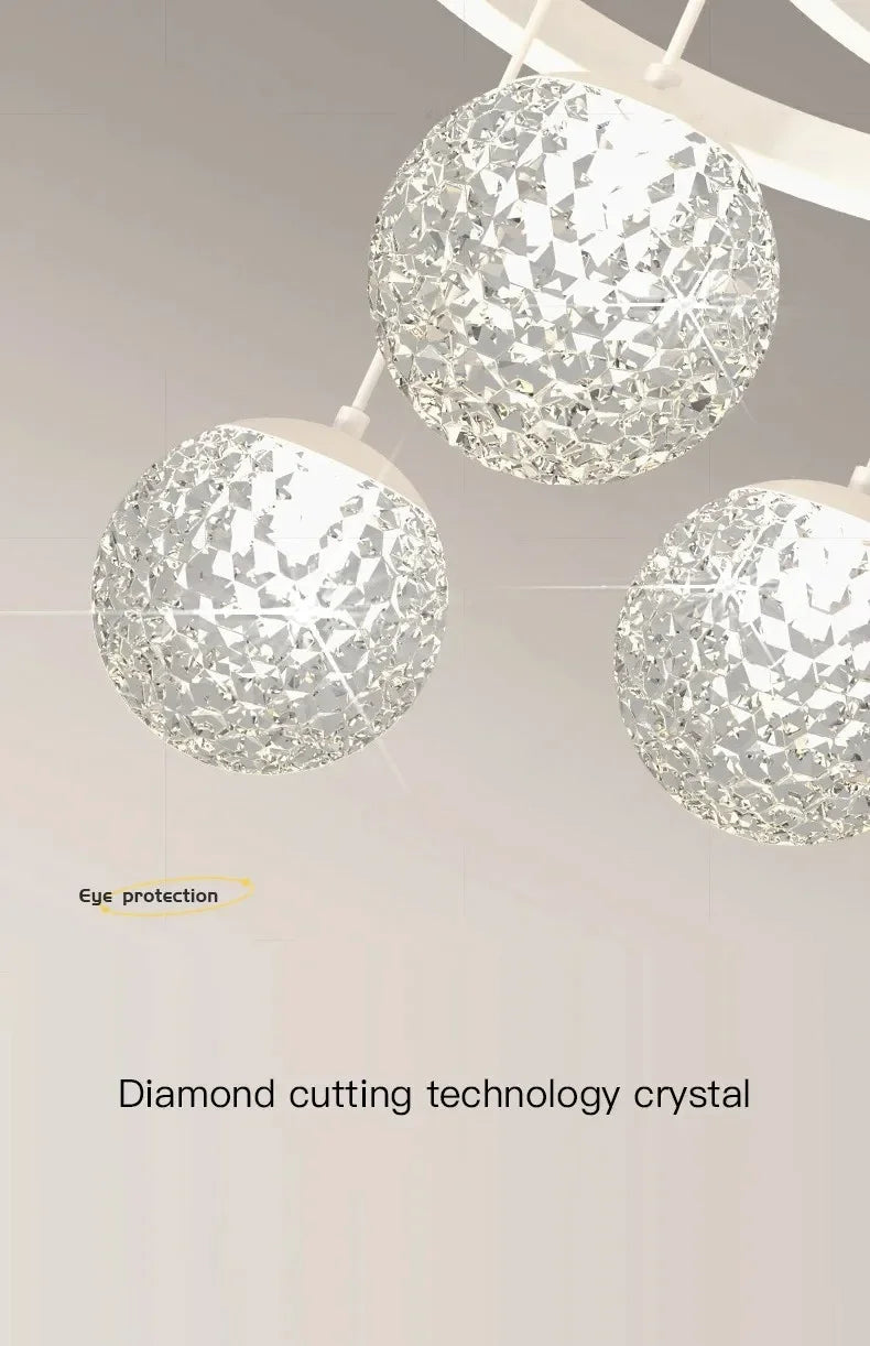 Moderne minimalistische LED-Deckenleuchte, personalisierte kreative Ring-Wohnzimmerleuchten, goldene Atmosphäre, Schlafzimmer-Arbeitszimmer-Kronleuchter