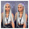 30 40 Inches Silver Grey Body Wave Lace Front Wigs 613 Hd Lace Frontal Wig 13x6 Raw Vietnamese Colored Human Hair Wigs For Women