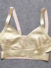 BEAUKEY Sexy Short Metalic HL Bandage Crop Top Women Vest Gold Silver  XL Camis Bodycon Club Party Tank Top  Wholesale