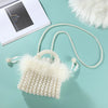 Edle Kristallperlen-Abendtasche Hochzeit Clutch mit Perlenkette Neue handgefertigte Perlenketten-Umhängetasche Handtasche Abendkleidtasche