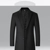 BROWON Brand Trench Coat Men Autumn and Winter New Solid Color Long Woolen Coat for Men Business Casual Windbreaker Men Clothing