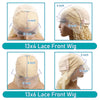 13x4 13x6 HD Transparent Full Lace Frontal Wigs 613 Blonde Colored Straight Human Hair Wig Lace Front Wigs For Women 46 Inches