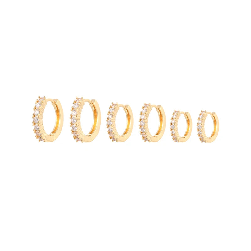 CRMYA Gold Silber gefüllt 16mm 14mm 12mm Blumen baumelnde Ohrringe Zirkonia Creolen für Damen Mädchen Schmuck Großhandel