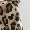 TRAFZA 2024 Women Fashion Leopard Print Skirt Vintage High Waist Midi Skirts Elegant Women Summer Casual Streetwear Skirt