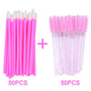 HIJOYSEEN 100 Pcs Makeup Brushes For Lip Eyebows Eyelash Shining Mascara Wands Applicators False Lashes Beauty Tools