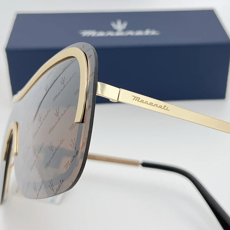 MASERATI Sunglasses New Fashion goggles Stylish Unframed Metal rimmed Shades for Men Women Cool Pose Trendy Design 10785