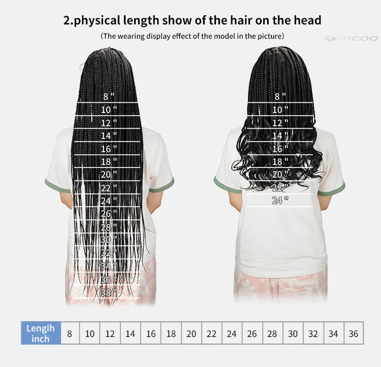 Boho Box Braided Wigs, gelocktes Kunsthaar, volle Lace-Front-Perücken für schwarze Frauen, Goddess Locs Braid Wig, Bohemian Box Braid Wig
