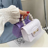 Fashion Mini Handbags PVC Crossbody Coin Purse Crocodile Pattern Pearl Handbag Plastic Small Chain Jelly Bag For Girl Wholesale
