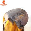 Vietname Super Double Drawn Bone Straight 2x6 Bob Wig with 100% Human Hair Orange Candy 250% Density For Black Women