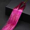 Shiny Sparkle Hair Tinsel 150PC/120cm Thin Colorful Rainbow Silk Hair Extensions Dazzles Women Hippie for Braiding Headdress