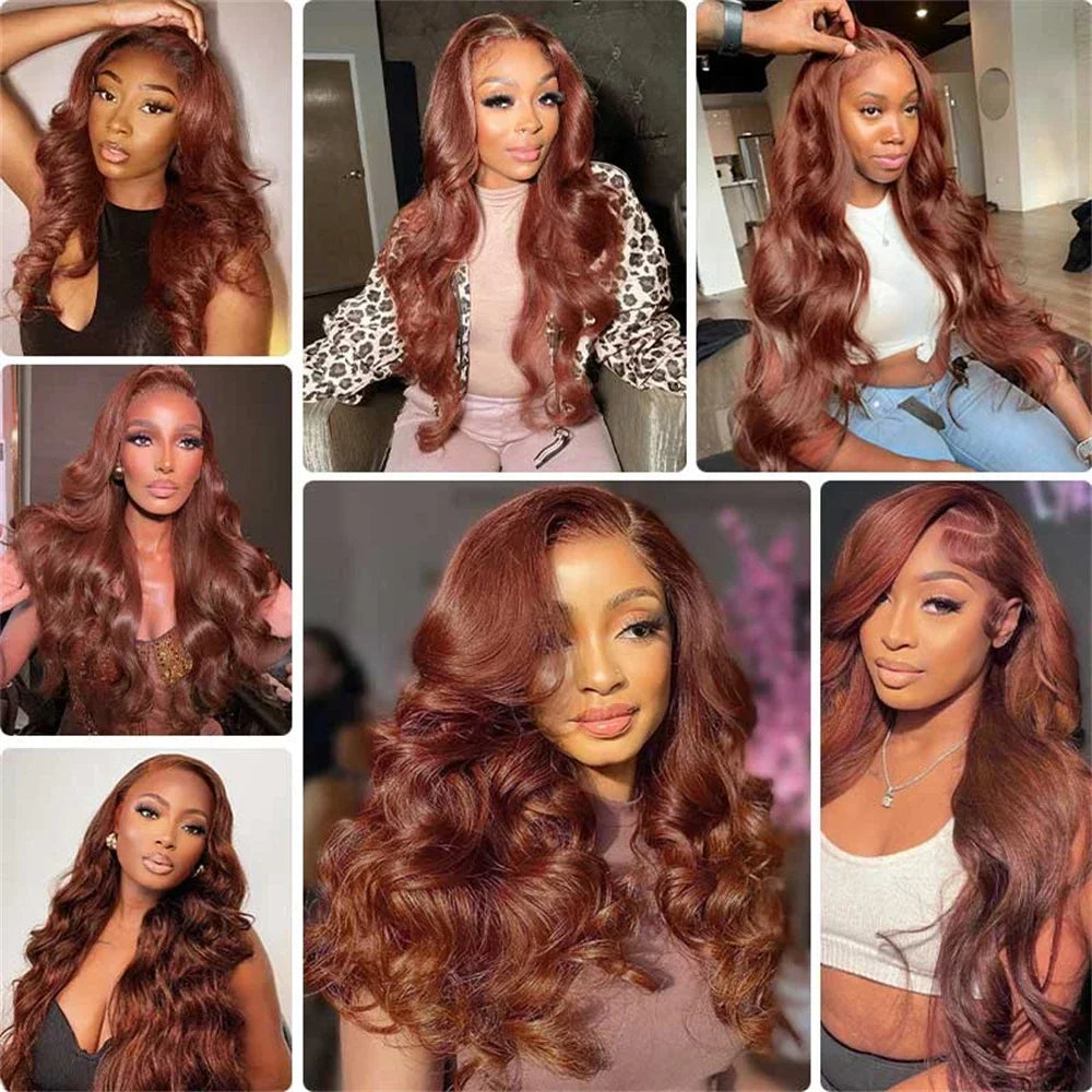 Dark Purple Body Wave Lace Front Wigs Synthetic Deep Burgundy 13x4 Lace Front Wigs Grape Purple Glueless Wigs 180% Density Women
