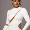 Articat-Women's Split Long Sleeve Midi Dress, Sexy Hollow Out, Split, Irregular, Irregular, Party, Club, Evening