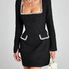 Women Summer O Neck Casual Patchwork Mini Dress, 2024 Sleeveless Sexy Zipper Party Dress, Backless Holiday Elegant Ladies Dress