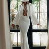Clacive Fashion Loose White Skirts Sets For Women 2 Pieces Elegant Long Sleeve Shirt With High Waist Maxi Skirt Set Streetwear