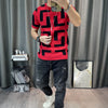 Luxury Men Autumn Knitted Tshirt 2024 Korean O-neck Short Sleeve Top Tees Streetwear Male Social Club Slim Fit Casual T-Shirt