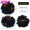 Synthetic Afro Puff Drawstring Ponytail Hair Bun 10 Inch Short Afro Kinkys Curly Afro Bun Extension Hairpieces Large Size
