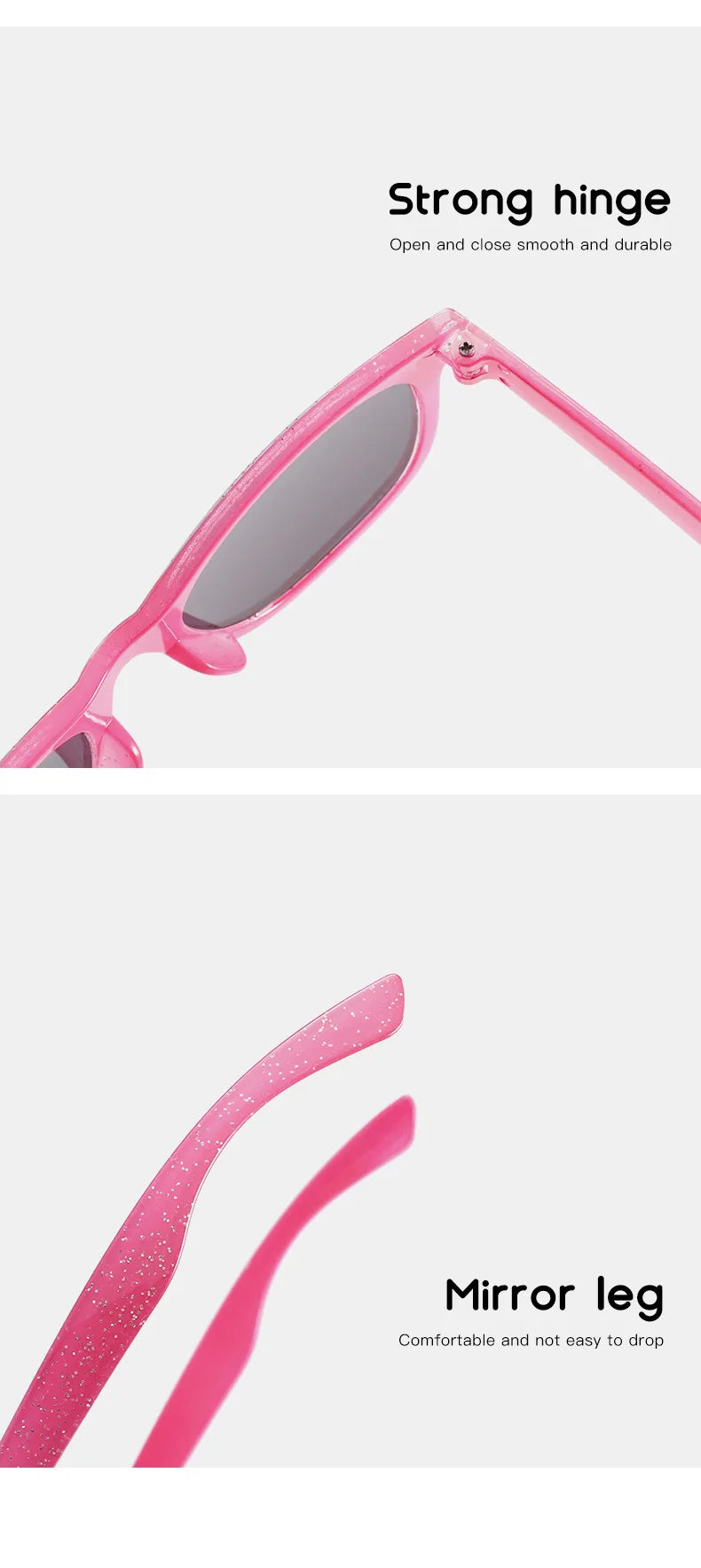 2024 Neue trendige coole bunte glänzende quadratische Sonnenbrille für Kinder Mädchen Trendige modische süße Sonnenbrille Kinderbrille