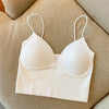 Knitted Binder Chest Woman Tops Spaghetti Strap Corset Crop Camis With Built in Bras Korean Fashion Woman Vest Camisole