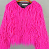 2023 Women Faux Fur Coat Autumn Winter High Quality Fluffy Short Coat Faux Fur Jacket