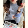 Damen Rollkragenpullover Winter 2025 Retro Rot mit Samtfutter Verdickter Innerer Thermostrickboden