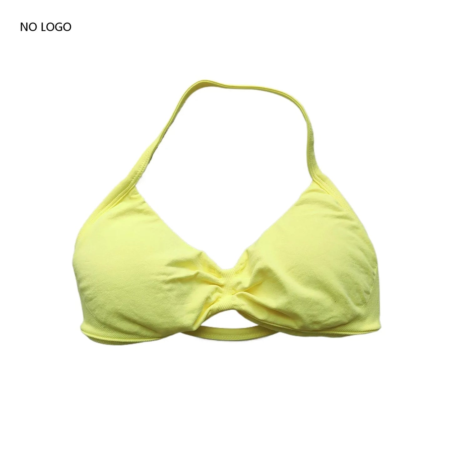 Impact Sports Bra Strappy Backless Yoga Gym Bra Removable Cups Women Workout Clothing Gym Top Halter Sport Bras