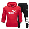 New autumn and winter men's pullover hoodie + pants 2-piece fashionable and trendy fitness jogging casual sportswear set