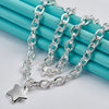 DOTEFFIL 925 Sterling Silver Star Pendant 18 Inch Chain Necklace For Woman Wedding Engagement Fashion Jewelry