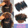 Menschliches Flechthaar Afro Kinky Lockiges Haar Haarverlängerungen Microlocs Lose Haare zum Flechten Ombré-Farbe Braun Crochet Braids 4C