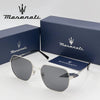 MASERATI Sunglasses New Fashion goggles Stylish Unframed Metal rimmed Shades for Men Women Cool Pose Trendy Design 10785