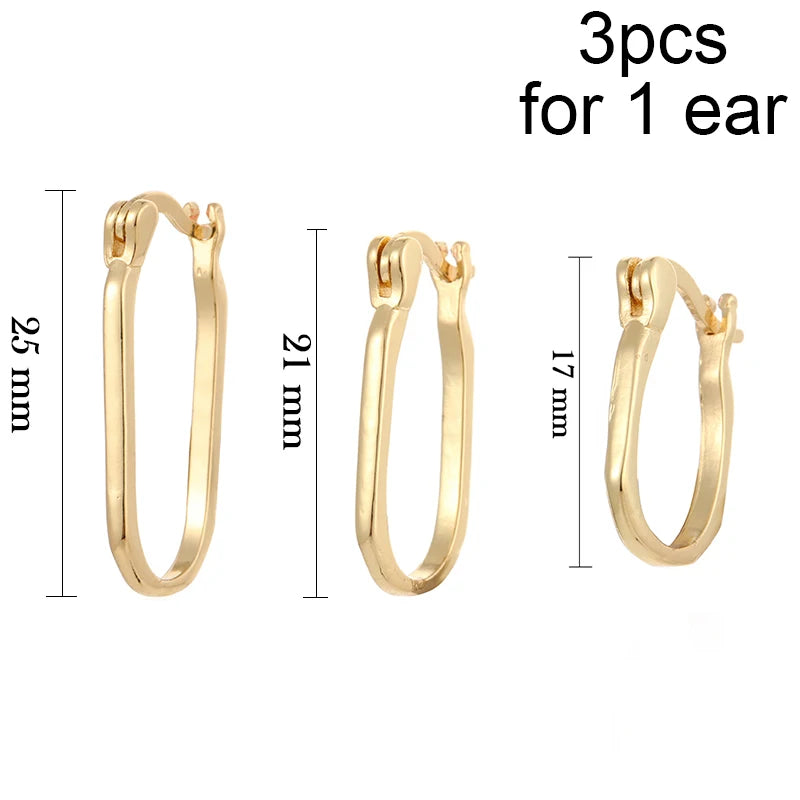 CRMYA Gold Silber gefüllt 16mm 14mm 12mm Blumen baumelnde Ohrringe Zirkonia Creolen für Damen Mädchen Schmuck Großhandel
