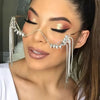Stonefans Rhinestone Drop Glasses Frame for Women Free Shipping Luxury 2023 Luxury Crystal Tassel Half Frame Eyeglasses Jewelry