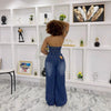 Summer New Style Women's Jumpsuit High Waist Denim Sleeveless Collared Pant One Piece Suit Chinese Manufacturer Origin