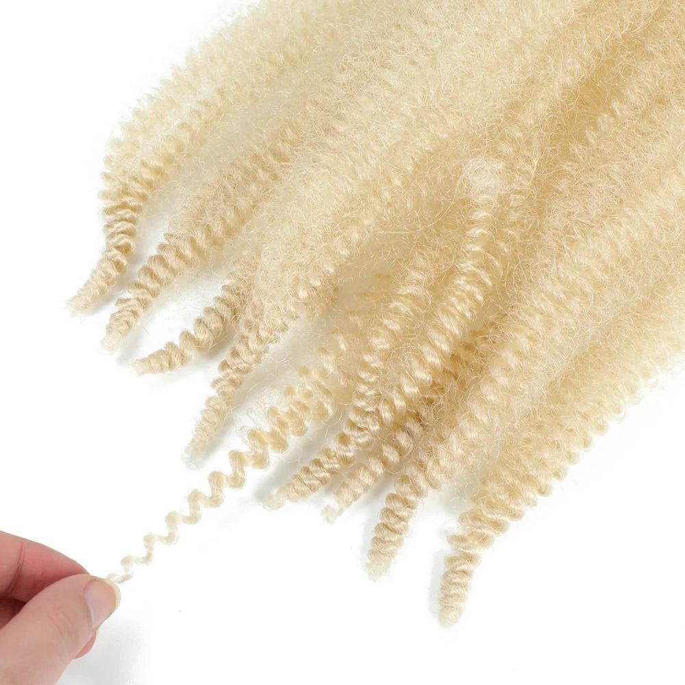 24 Zoll Kinky Afro Springy Braiding Crochet Hair 18 Zoll Marley Kinky Crochet Braids Hair Soft Afro Kinky Twist Crochet Braid Hair