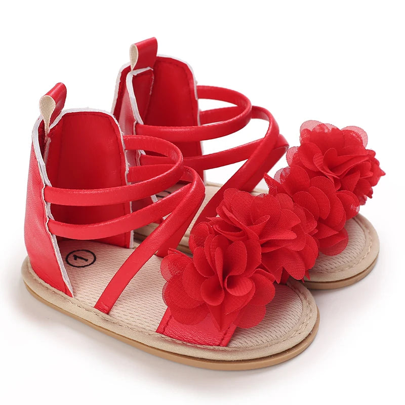 Sommer Coole Baby Mädchen Sandalen Mode Neugeborenen Sandale Idyllische Blume Weiche Anti-Rutsch Kleinkind Gummisohle Bequeme Schuhe