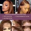 Chocolate Brown Straight Bob Wigs 13x4 Lace Frontal Human Hair Bob Wigs Short Bob Transparent Lace Front Virgin Wigs For Women