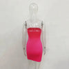 Sexy Trägerloses schulterfreies, pinkfarbenes Bodycon-Kleid für Damen, rückenfreies, schmales Minikleid, Club-Party-Kleider