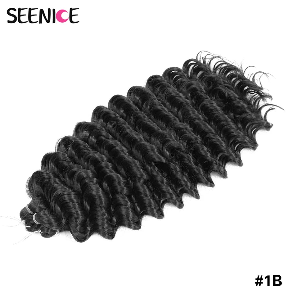Deep Wavy Twist Synthetische Häkelhaare Afro Lockiges Haar Afrikanische Häkelzöpfe Ombre Blonde Flechthaarverlängerungen für Frauen