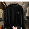 Fashion Hip Hop Halbhoher Kragen Sweatshirts Luxus-Druck Mode Vielseitiger Pullover Hoodie Soziale Nachtclub Herrenbekleidung