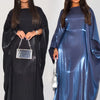 Batwing Butterfly Sleeve Satin Khimar Abaya Dubai Muslim Maxi Dress Kaftan Abayas For Women Kebaya Caftan Robe Femme Vestidos