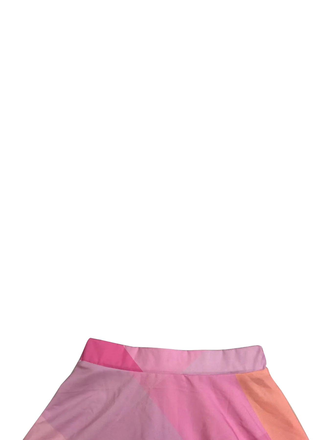 A lace-up short top with a half-length skirt and a geometric pattern women's dress set