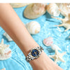 POEDAGAR Luxuriöse Damen-Kleideruhr, leuchtend, wasserdicht, Wochen- und Datumsanzeige, Damenarmbanduhr, Edelstahl-Damenquarzuhr reloj+box